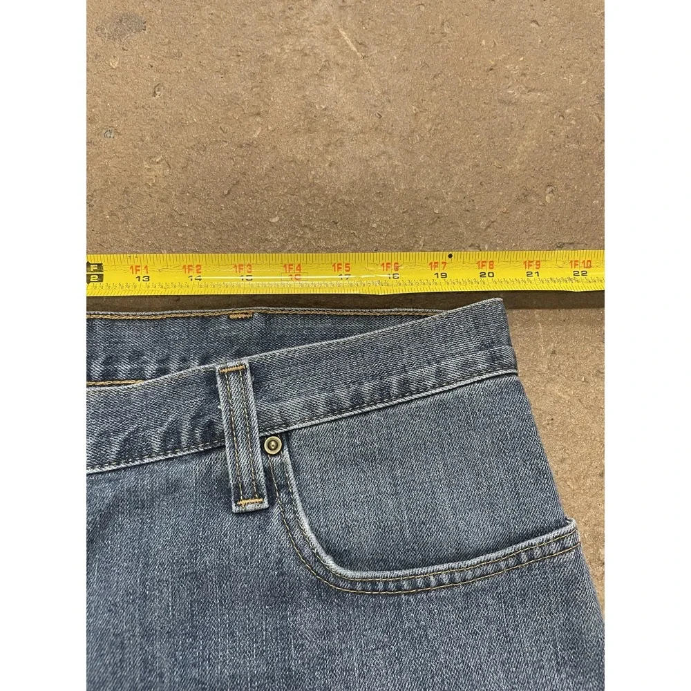 Carhartt 101483-980 Jeans Mens 40x34 Blue Med‎ Wash Relaxed Straight Distressed